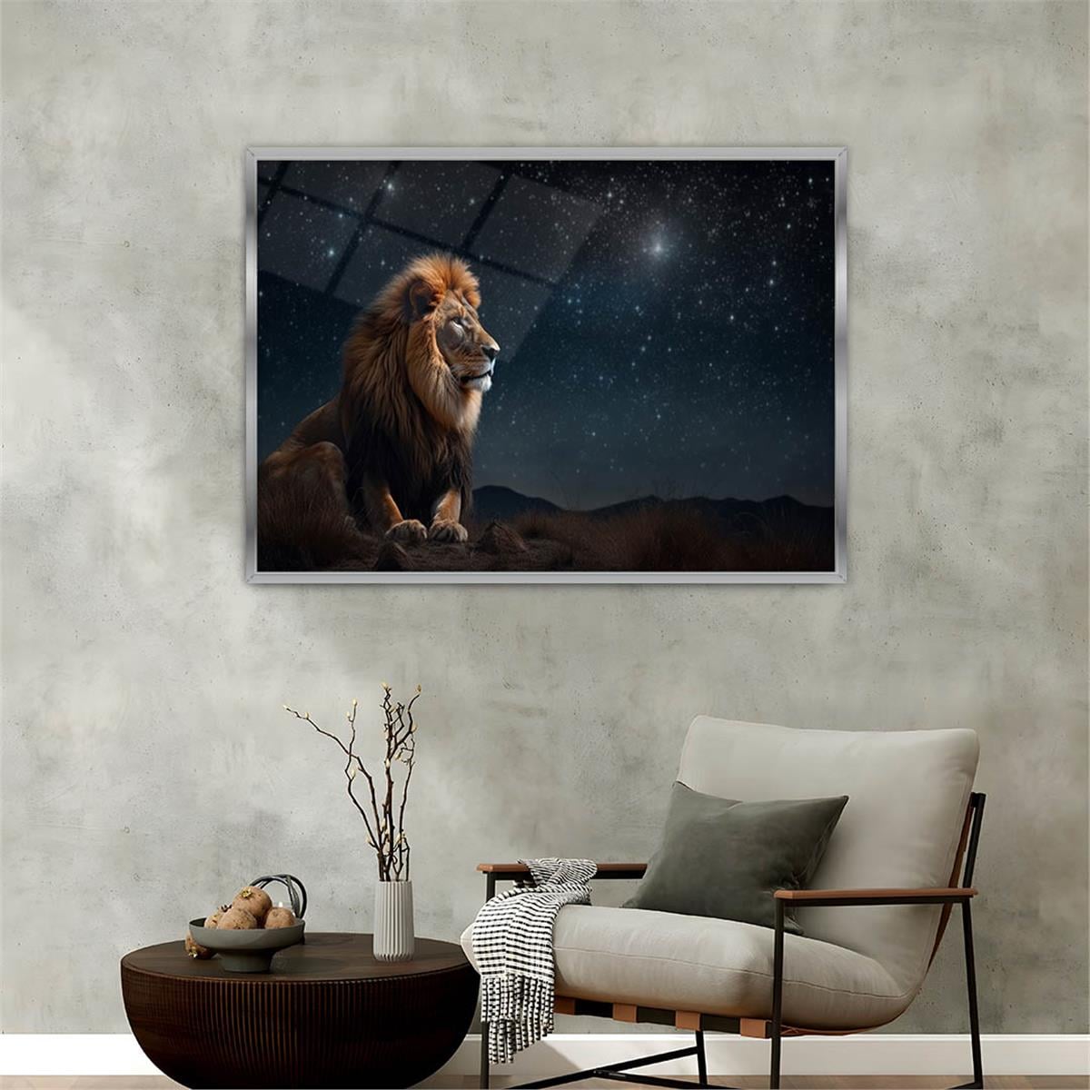 Aluminum-Framed Natured-Themed Tempered Glass Wall Art 033