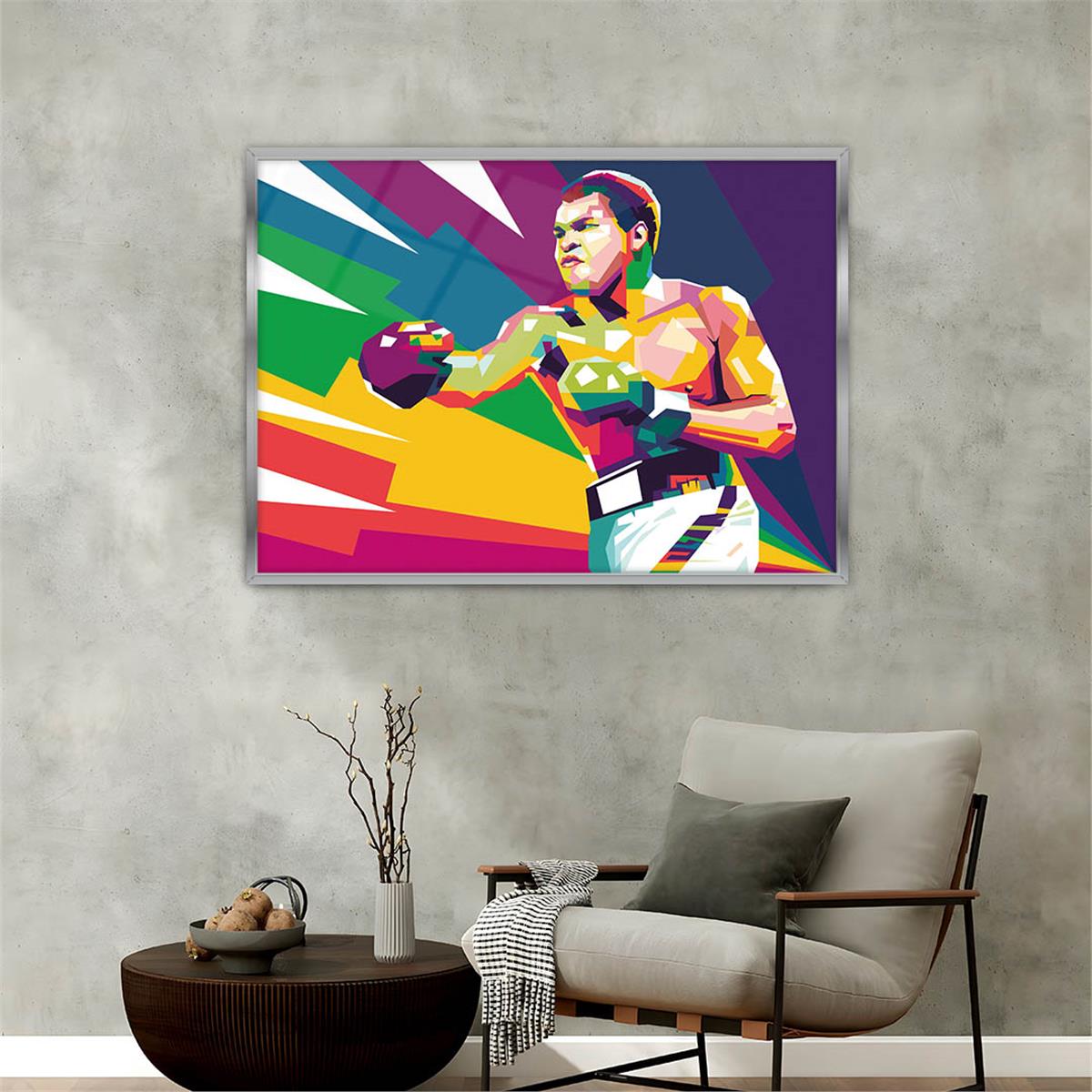 Aluminum-Framed Art-Themed Tempered Glass Wall Art 137