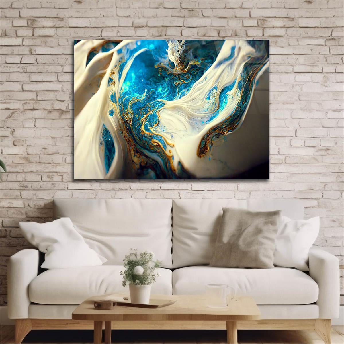 Horizontal Art-Themed Tempered Glass Wall Art 564