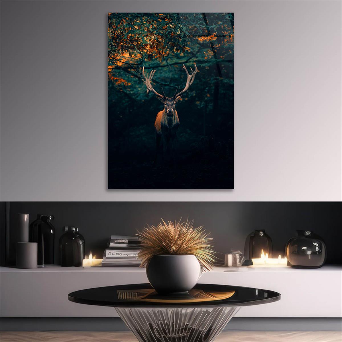 Dikey Doğa Temalı Cam Tablo 271