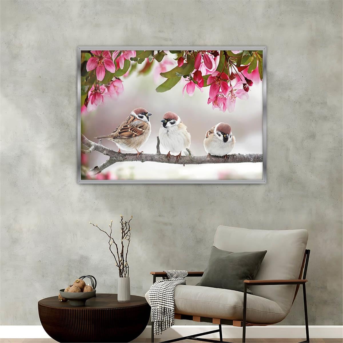 bedrucktes Glas mit Aluminiumrahmen und Natur Themen 