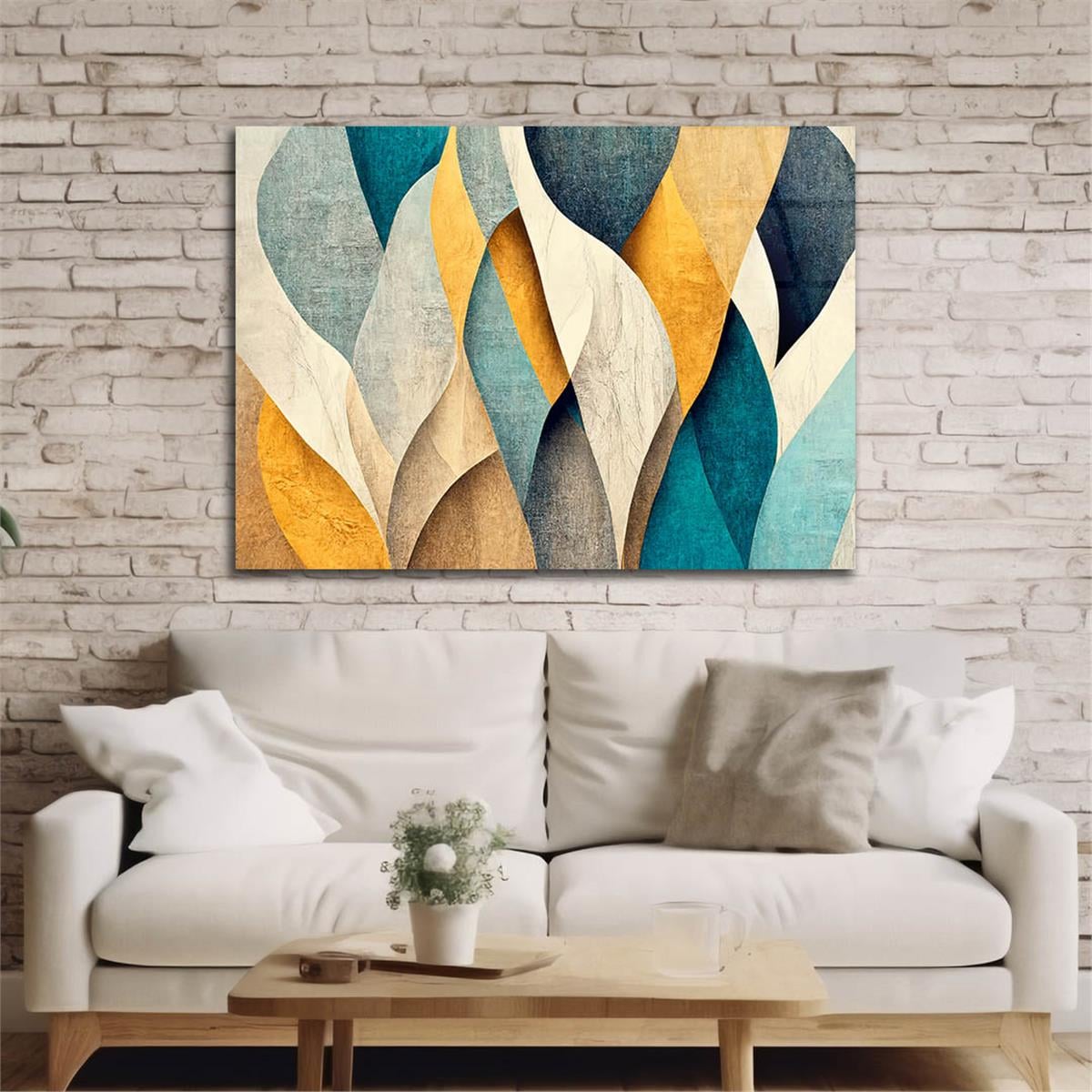 Horizontal Art-Themed Tempered Glass Wall Art 508