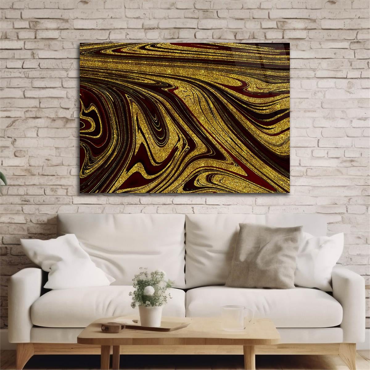 Horizontal Art-Themed Tempered Glass Wall Art 550