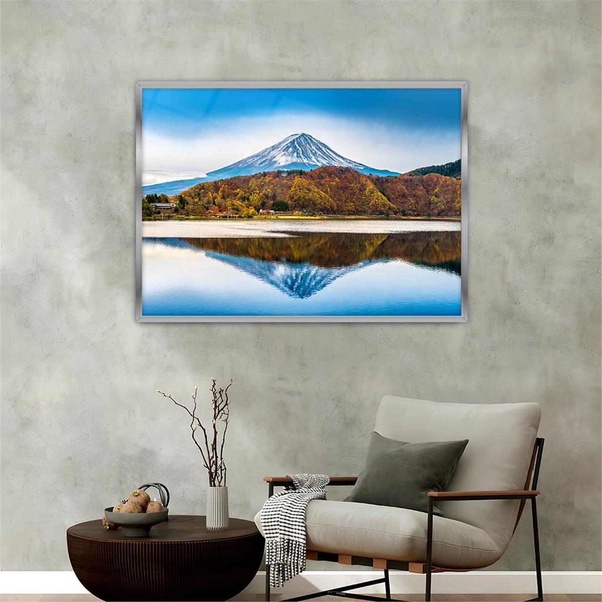 Aluminum-Framed Natured-Themed Tempered Glass Wall Art 022