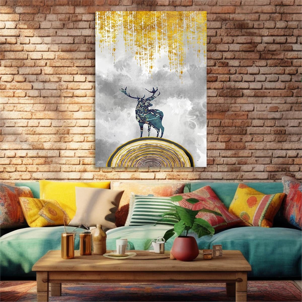 Vertical Tempered Glasss Wall Arts Art-Themed 332