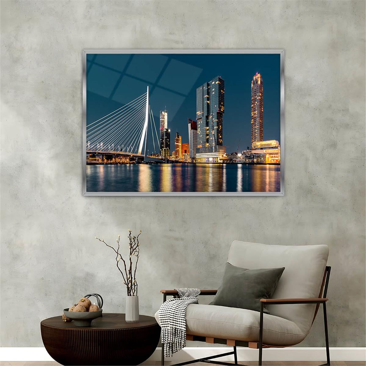 bedrucktes Glas mit Aluminiumrahmen und Natur Themen 