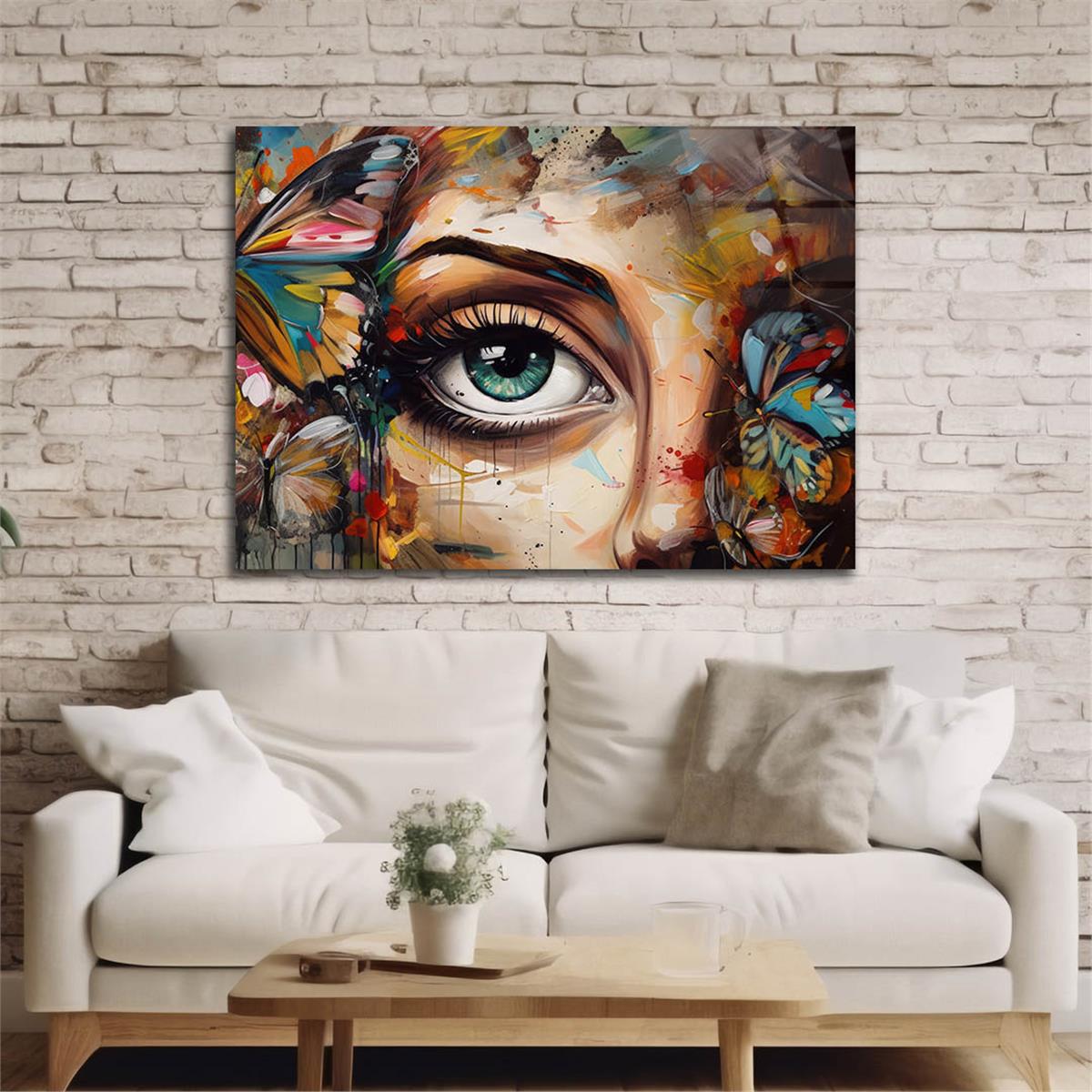 Horizontal Art-Themed Tempered Glass Wall Art 537