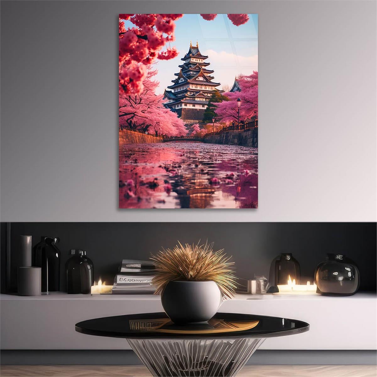 Dikey Doğa Temalı Cam Tablo 287