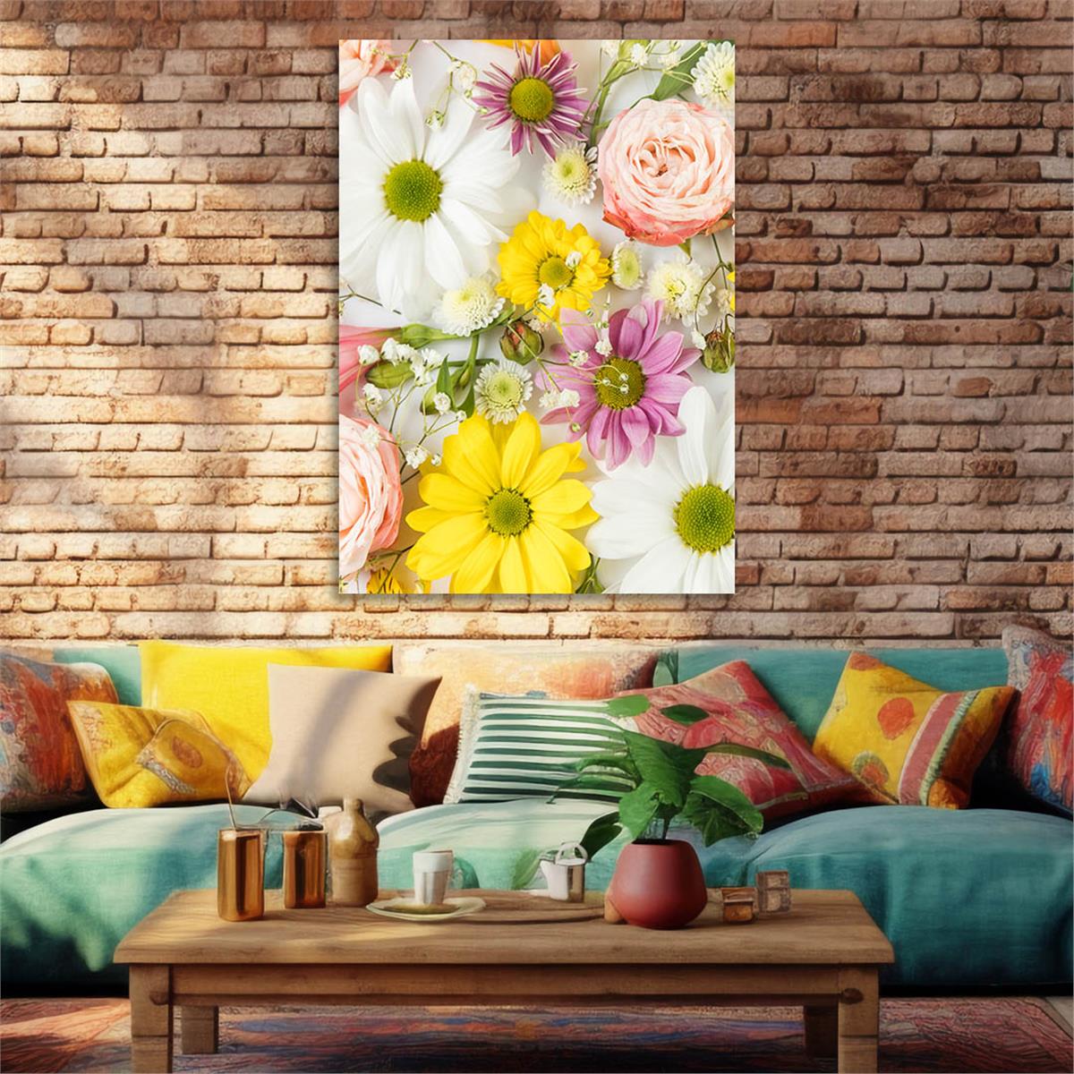 Dikey Sanat Temalı Cam Tablo 476