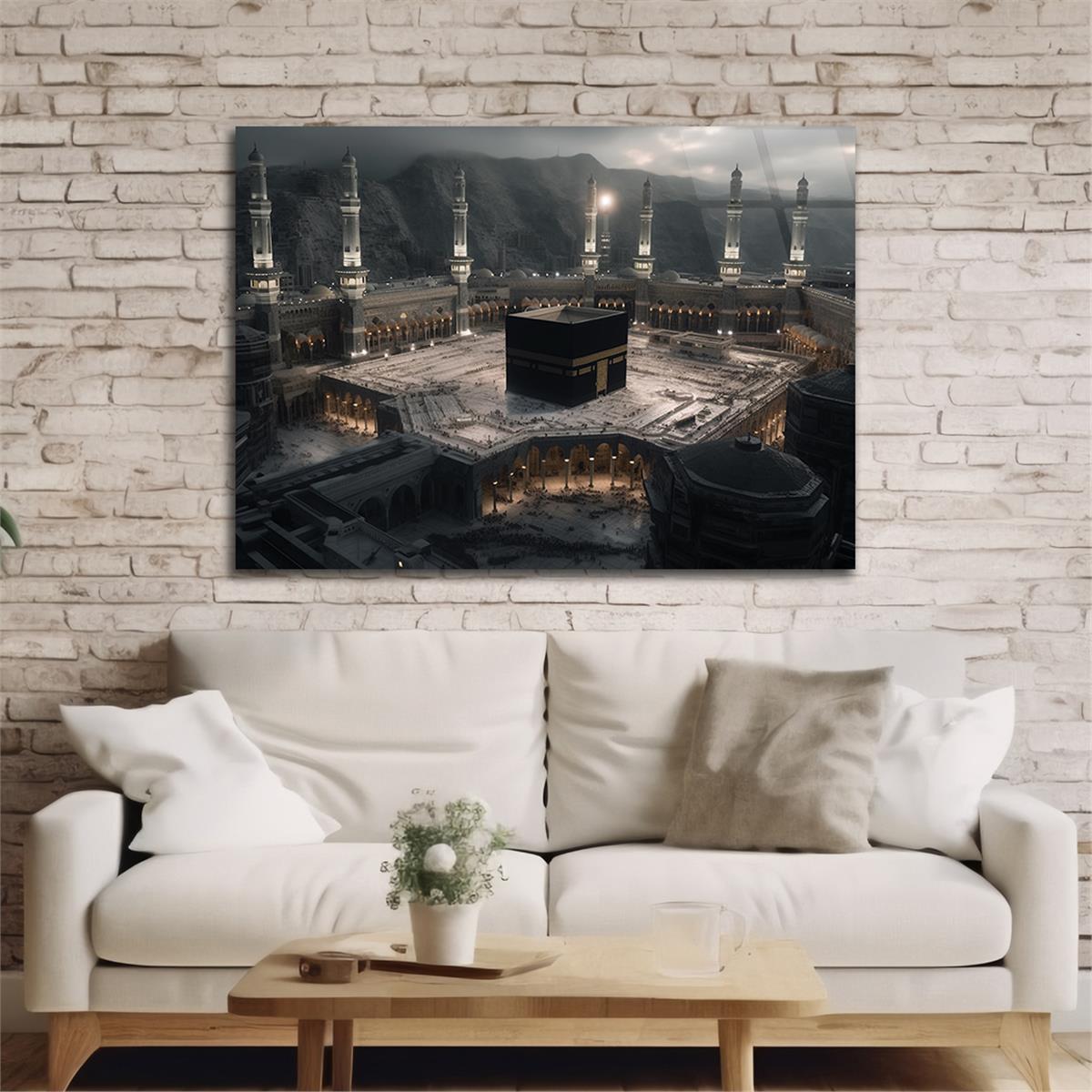 Yatay Dini Temalı Cam Tablo 147