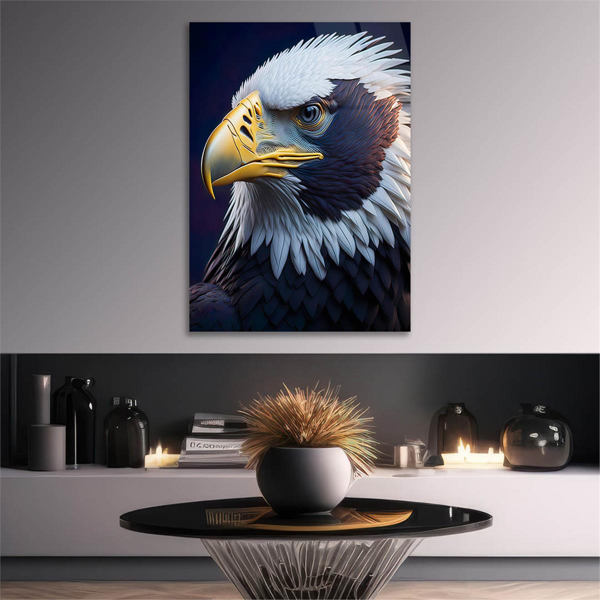 Dikey Doğa Temalı Cam Tablo 246