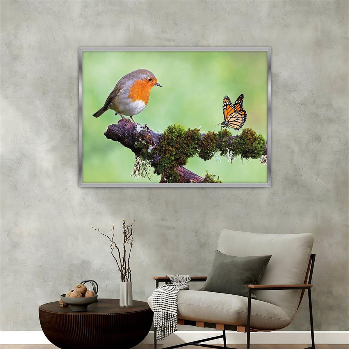 bedrucktes Glas mit Aluminiumrahmen und Natur Themen 