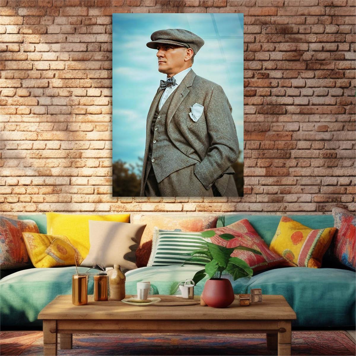 Dikey VatanTemalı Cam Tablo 246