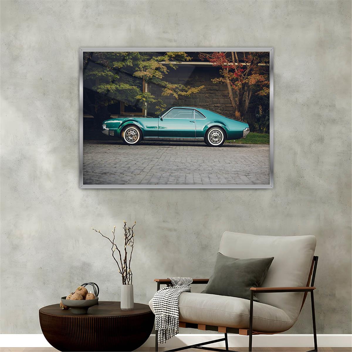 Aluminum-Framed Art-Themed Tempered Glass Wall Art 174