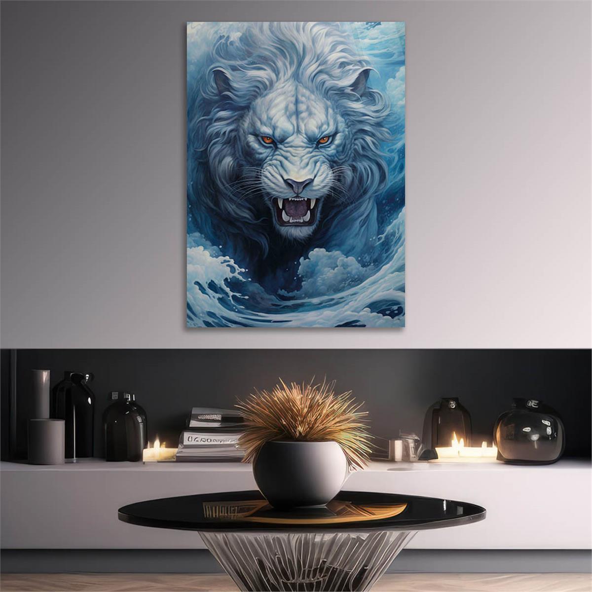 Dikey Doğa Temalı Cam Tablo 319