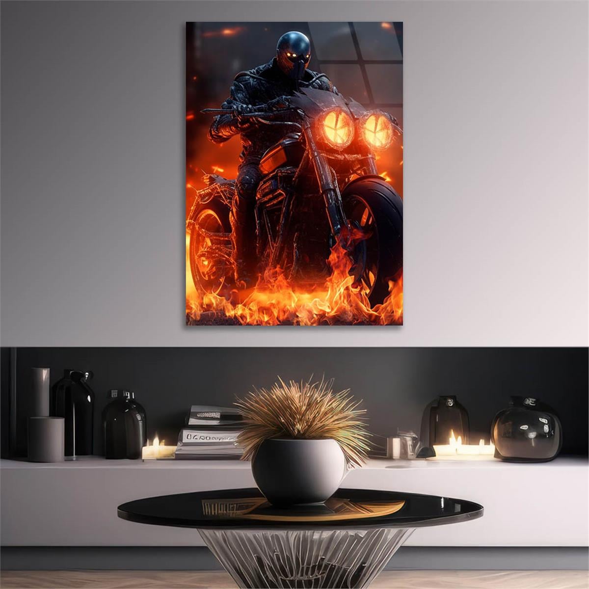 Dikey Doğa Temalı Cam Tablo 261