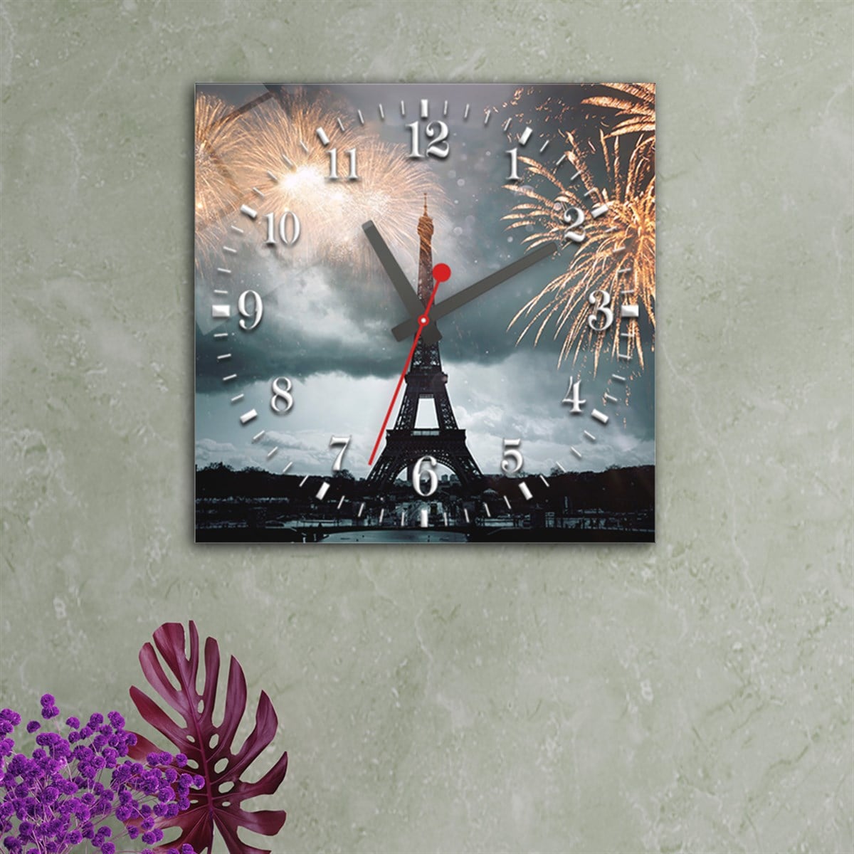 Tempered Glass Wall Clock