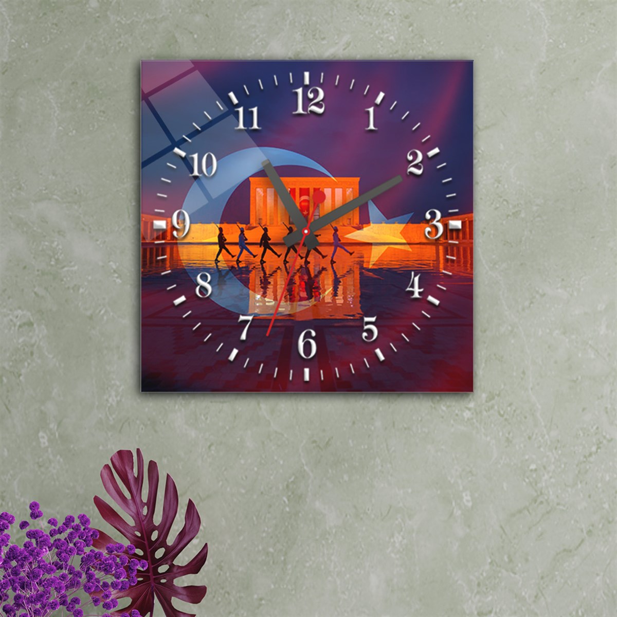 Tempered Glass Wall Clock