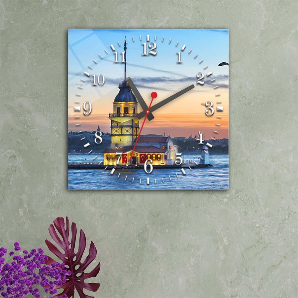 Tempered Glass Wall Clock