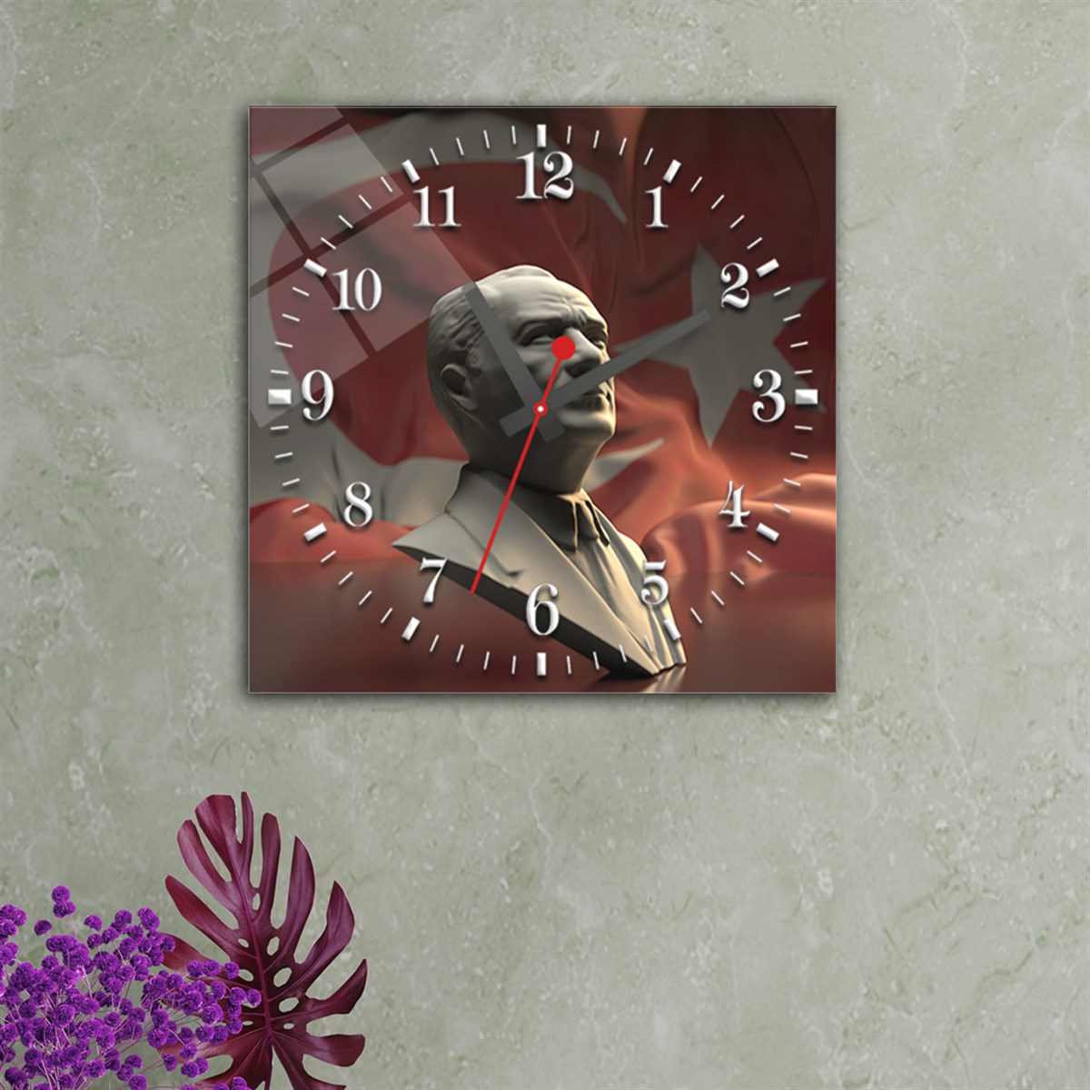 Tempered Glass Wall Clock