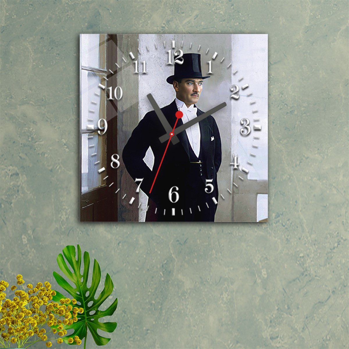 Tempered Glass Wall Clock