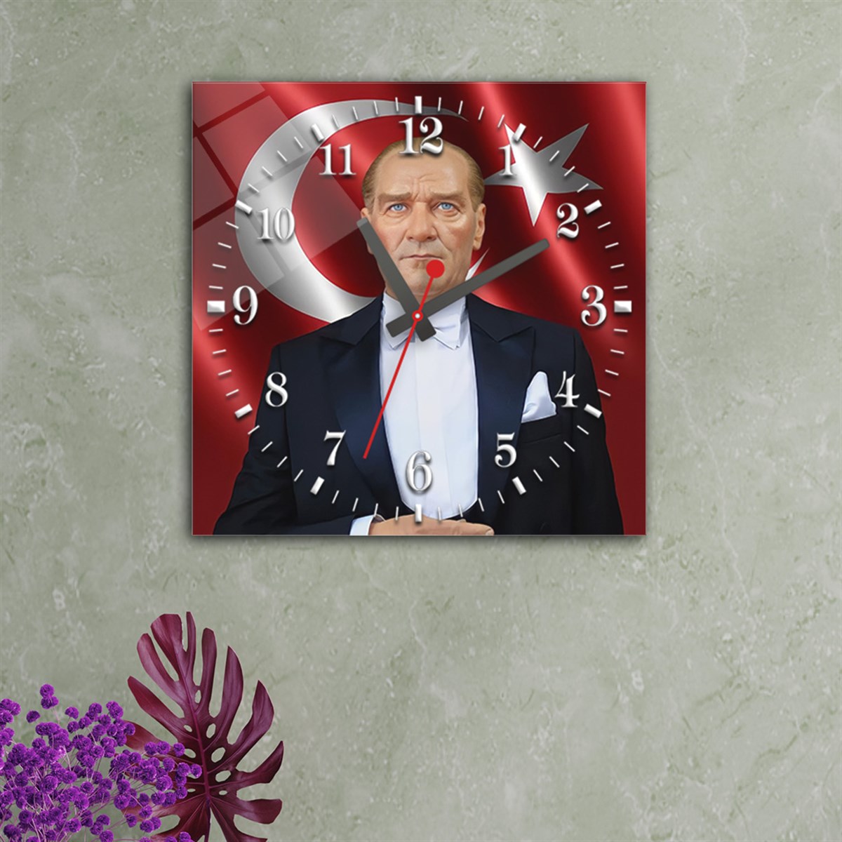 Tempered Glass Wall Clock