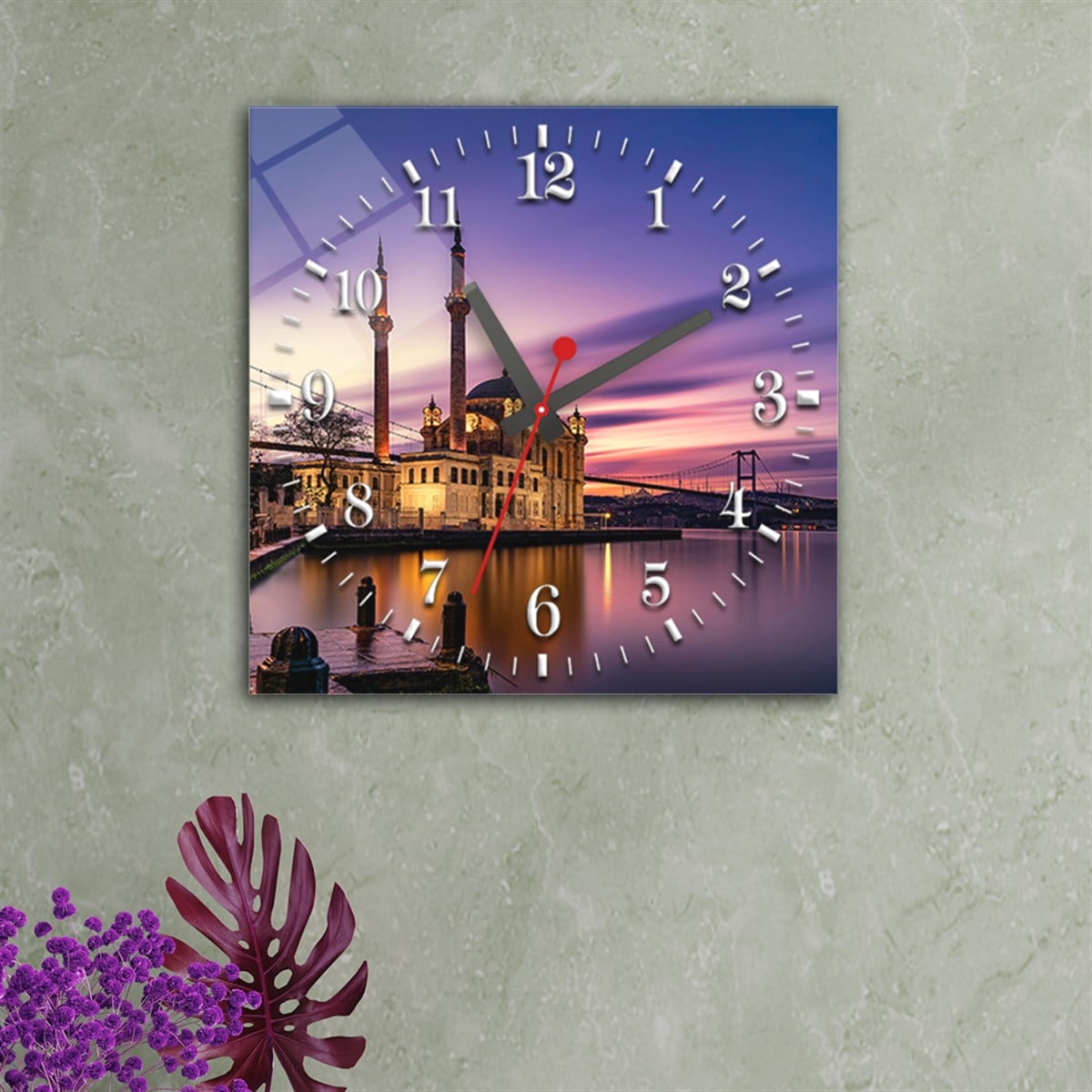 Tempered Glass Wall Clock