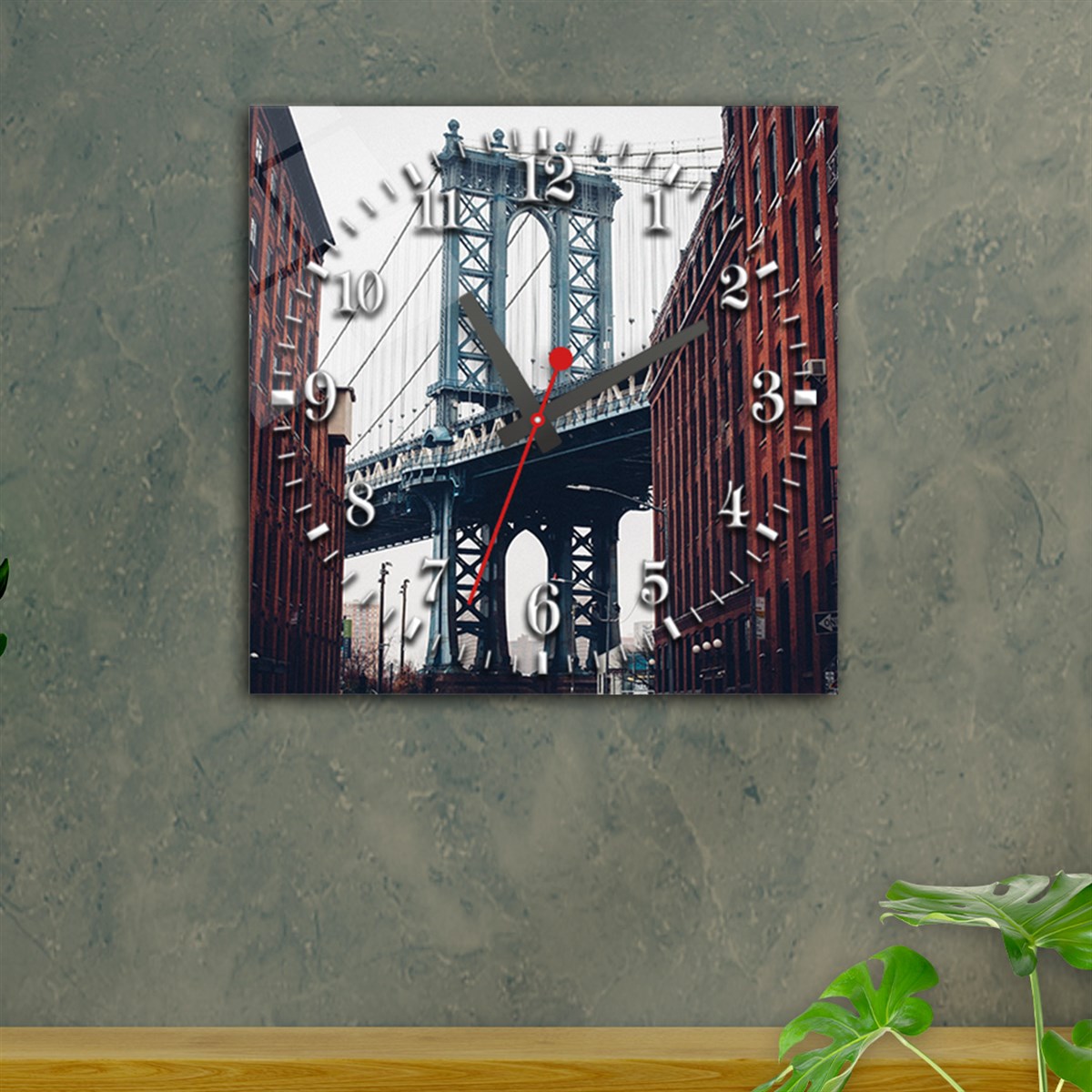 Tempered Glass Wall Clock