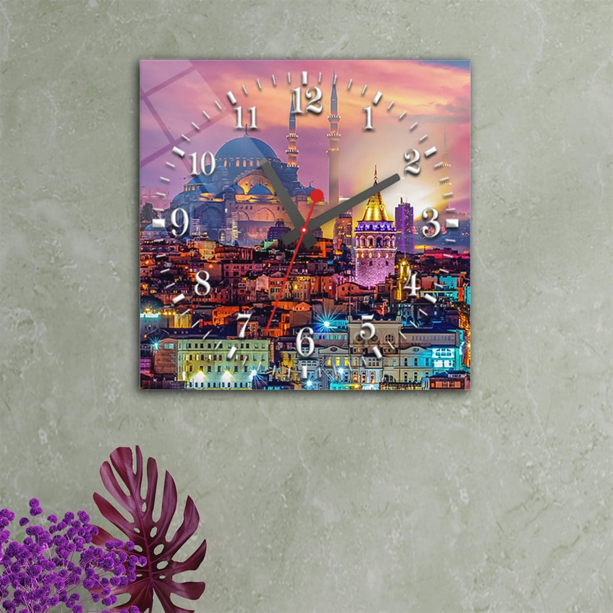 Tempered Glass Wall Clock