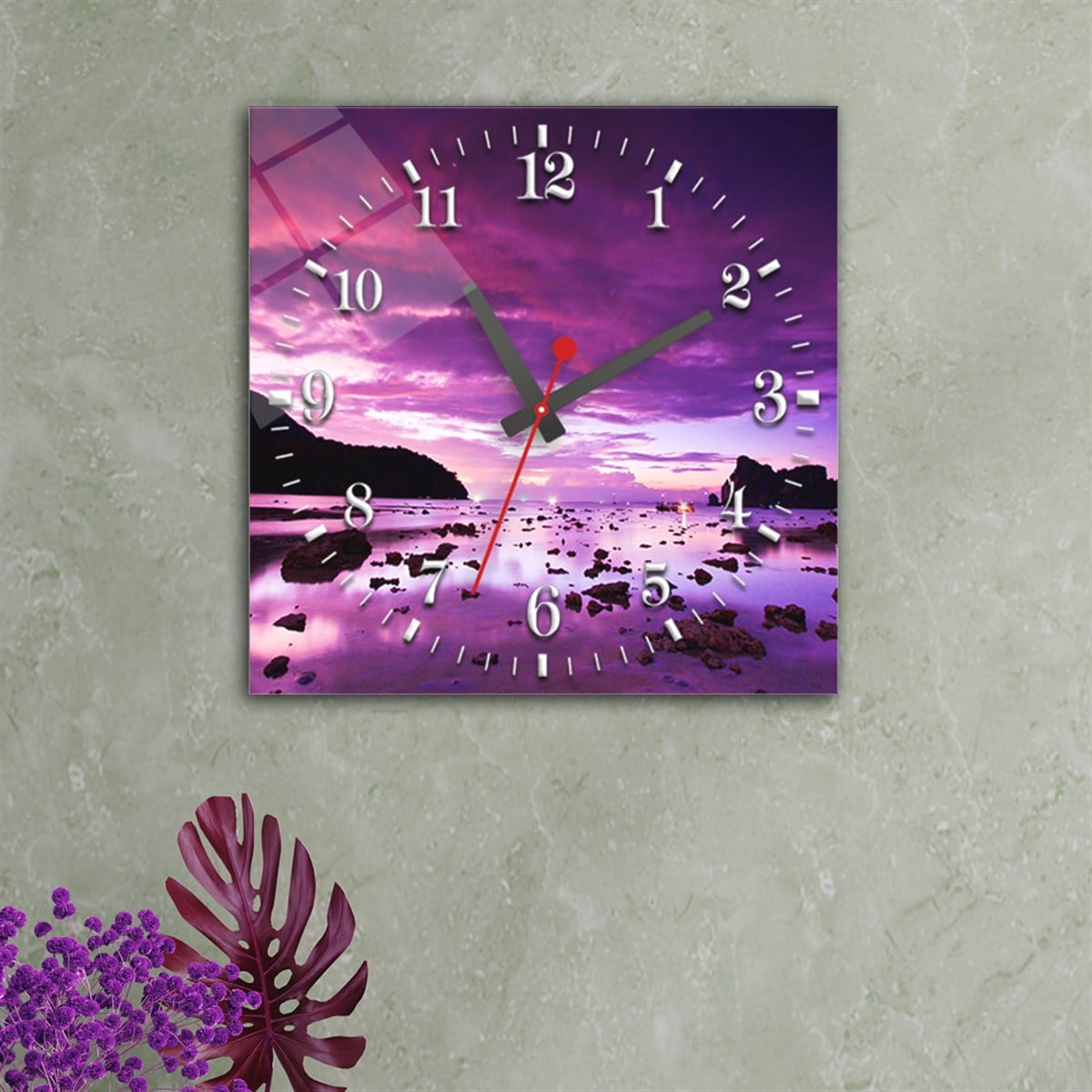 Tempered Glass Wall Clock