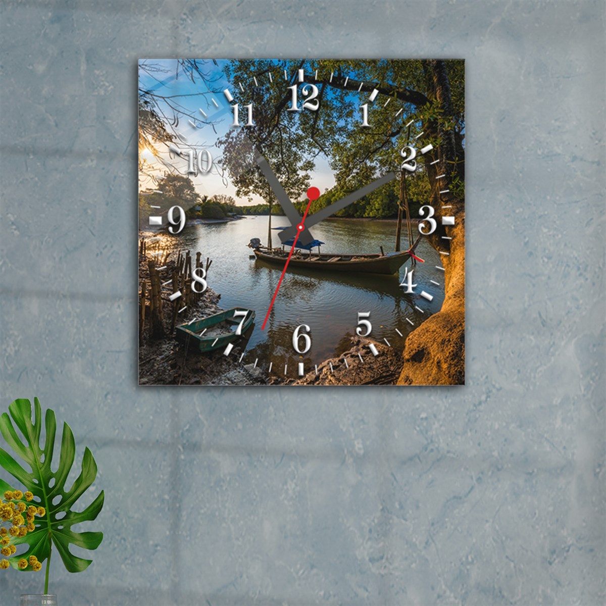 Tempered Glass Wall Clock