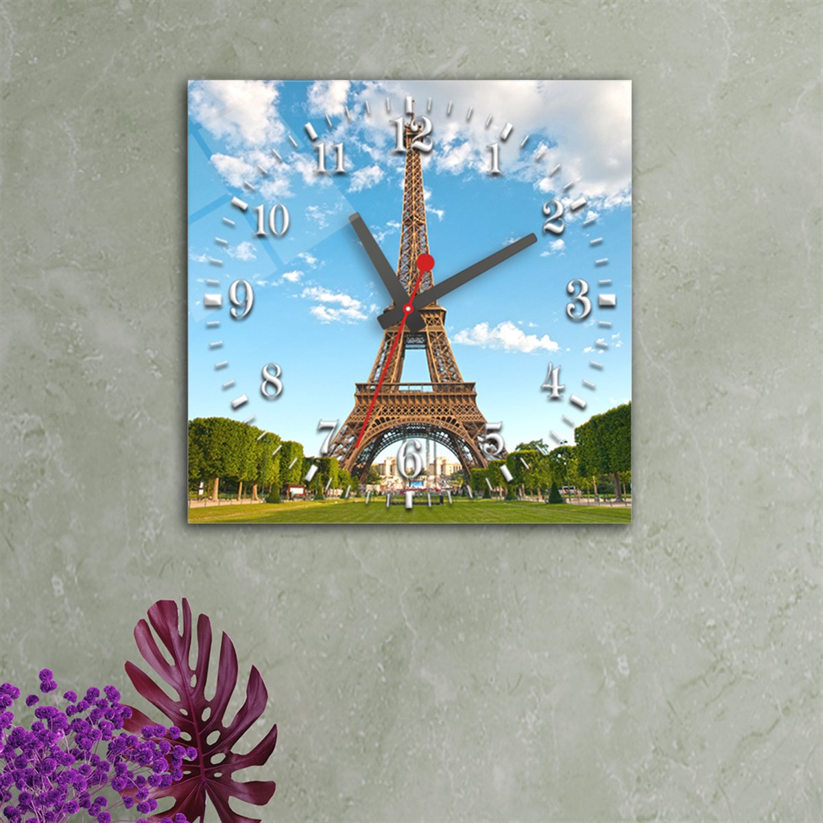 Tempered Glass Wall Clock