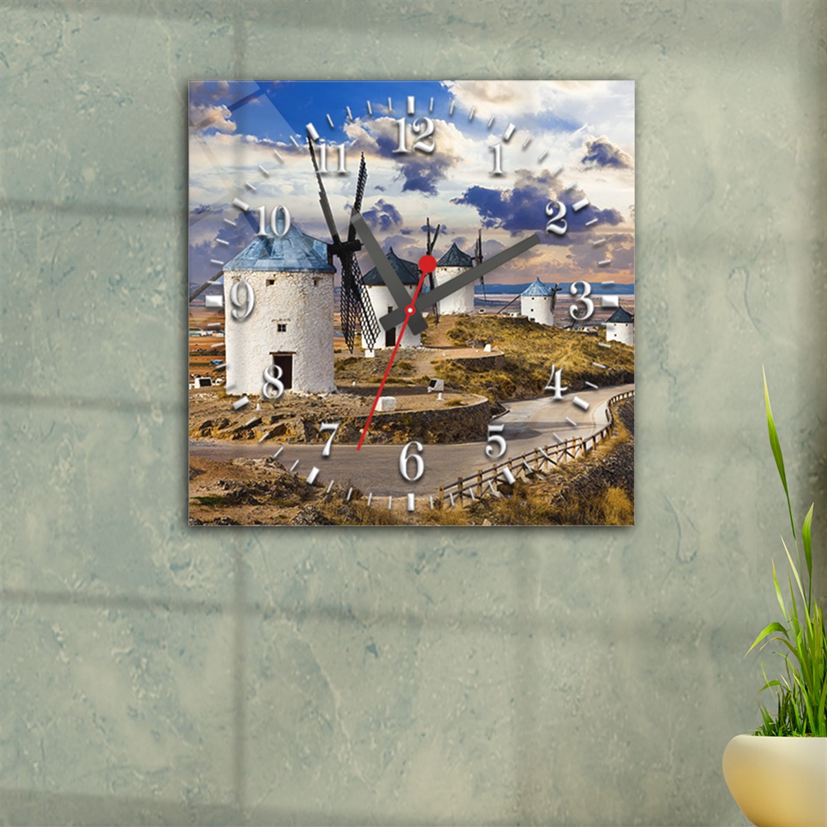 Tempered Glass Wall Clock