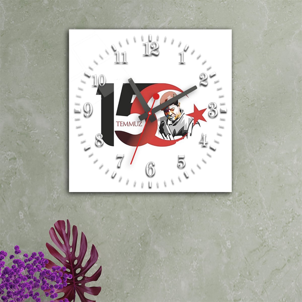 Tempered Glass Wall Clock