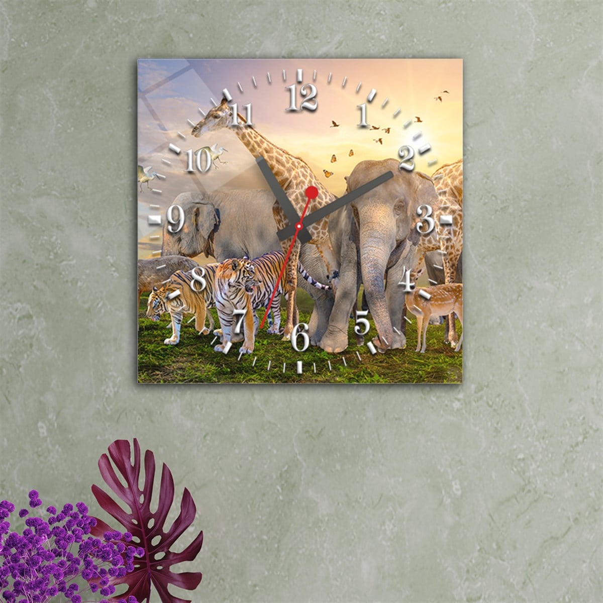 Tempered Glass Wall Clock