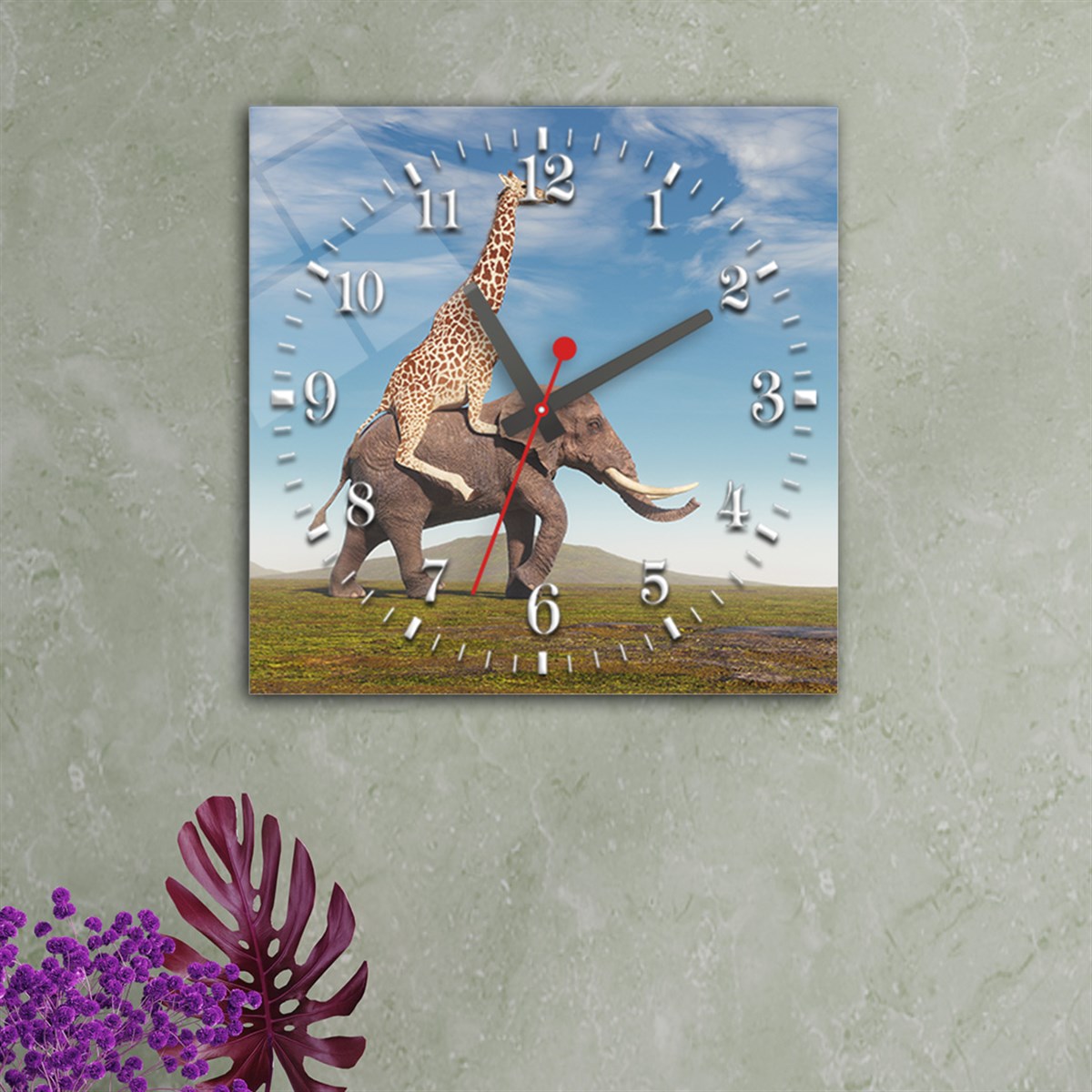 Tempered Glass Wall Clock