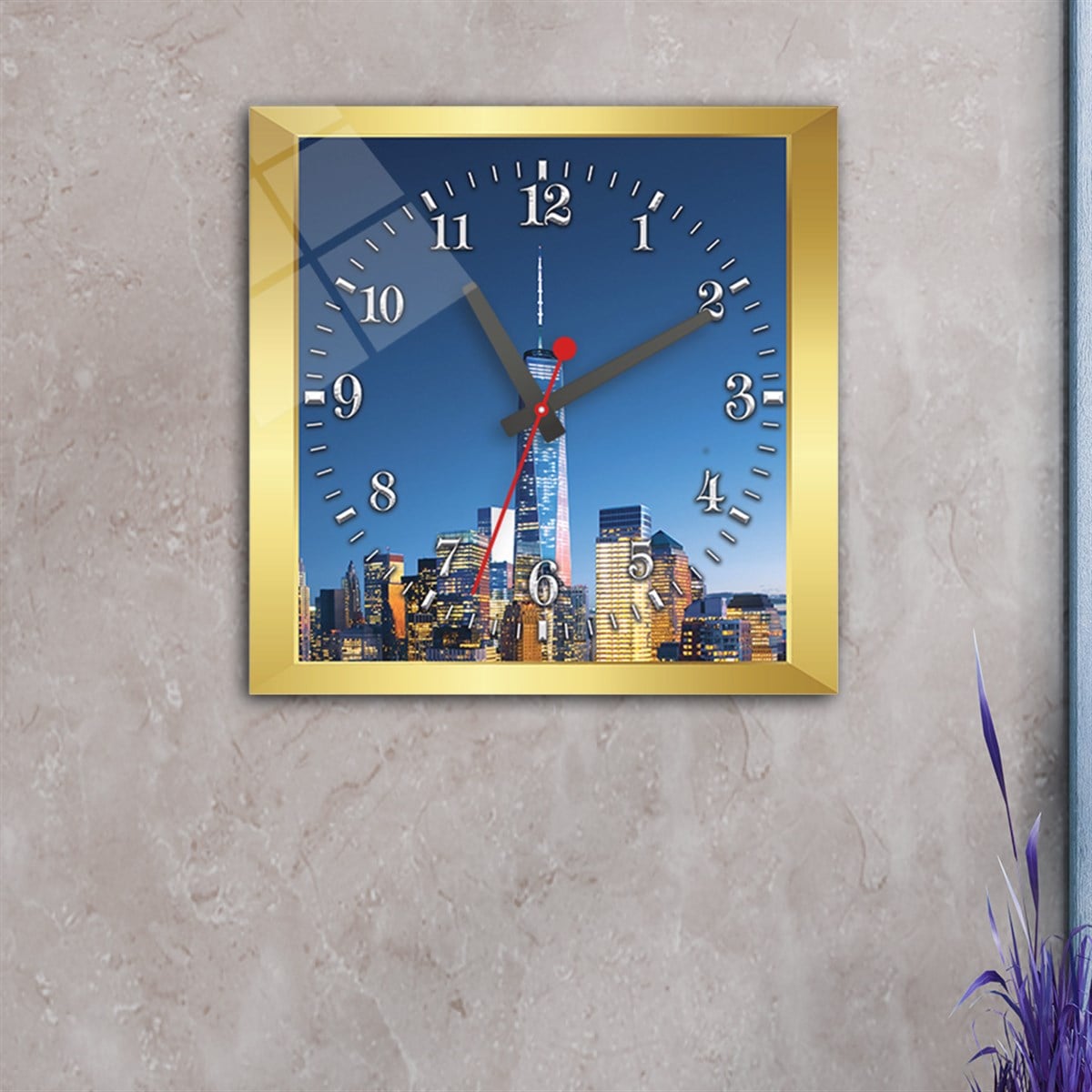 Tempered Glass Wall Clock