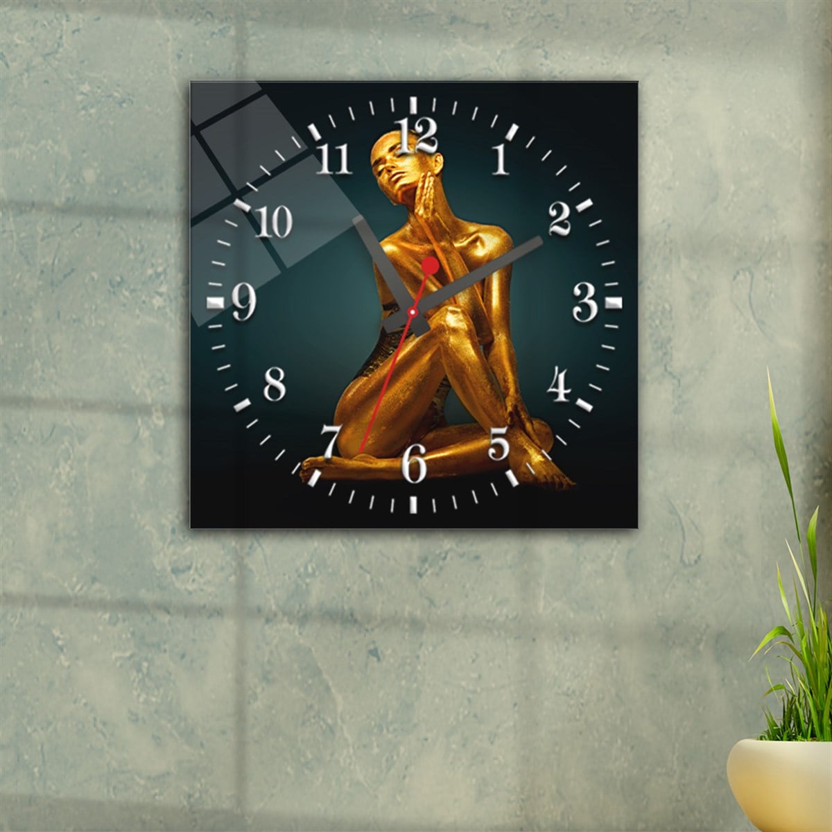 Tempered Glass Wall Clock