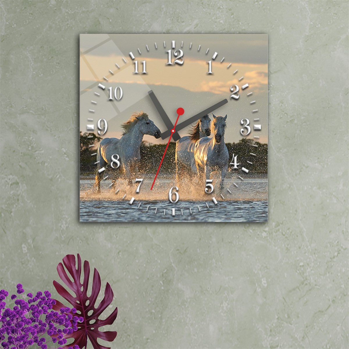 Tempered Glass Wall Clock