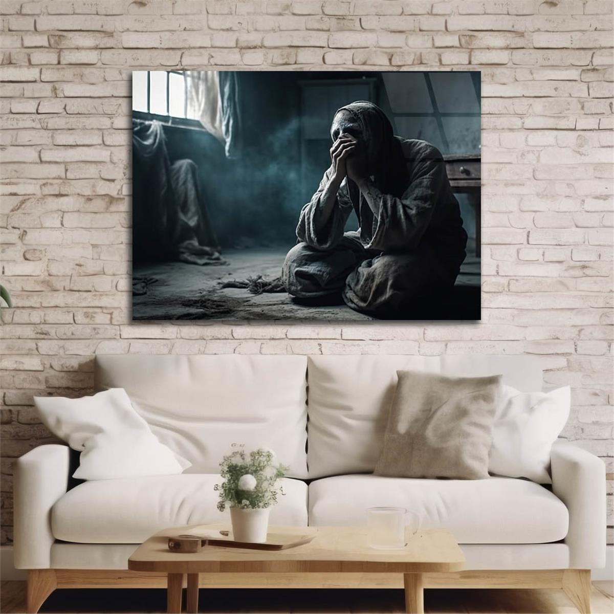 Horizontal Art-Themed Tempered Glass Wall Art 555