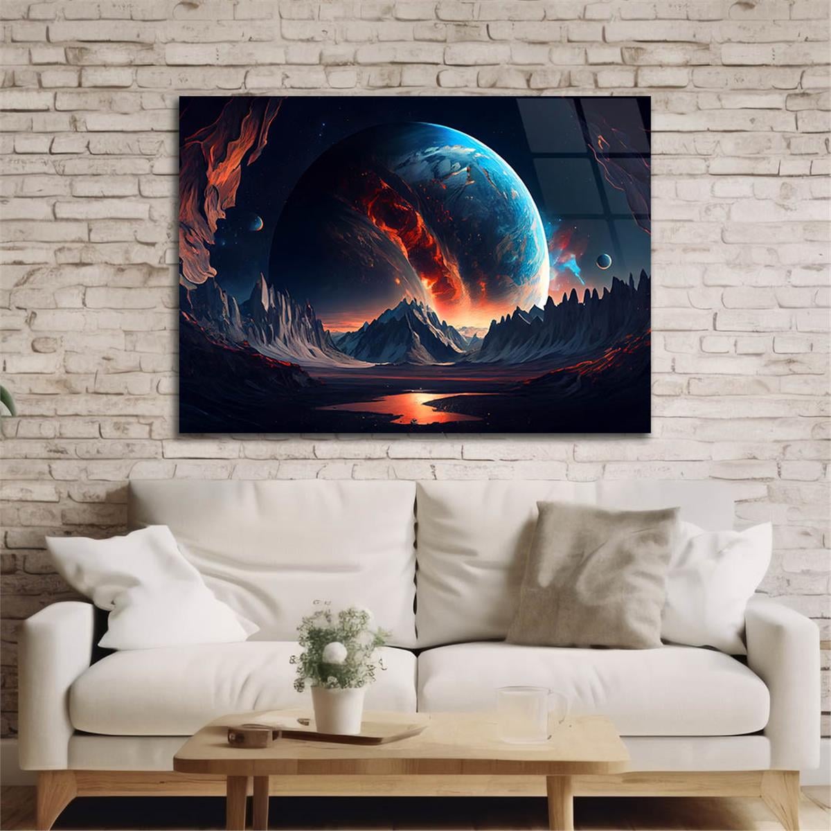 Horizontal Art-Themed Tempered Glass Wall Art 488