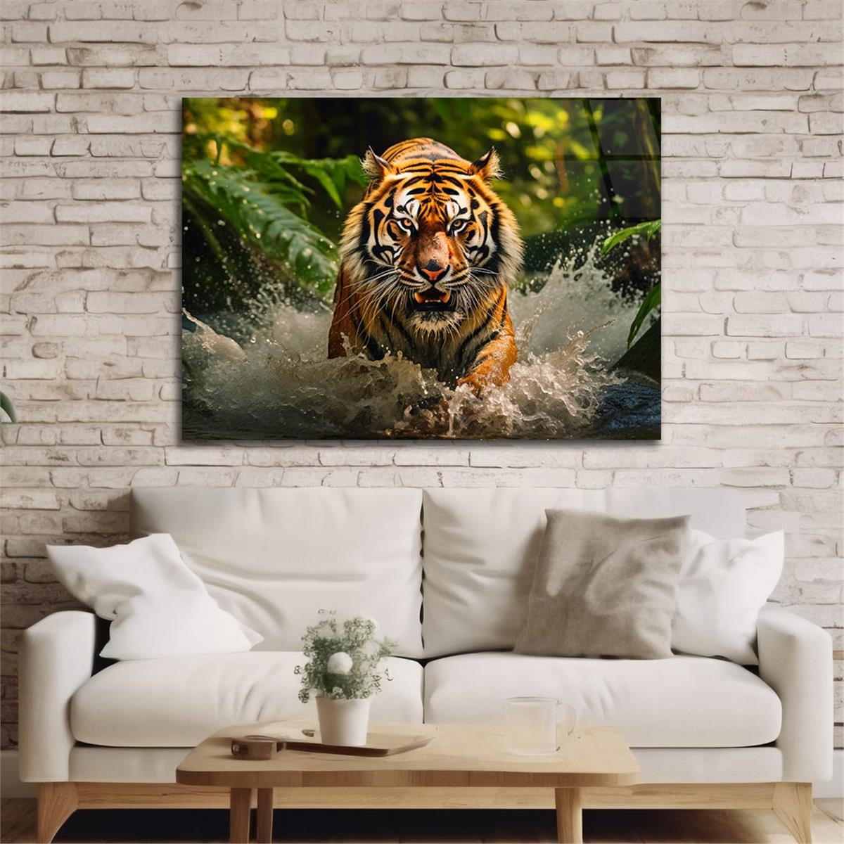 Yatay Doğa Temalı Cam Tablo 555