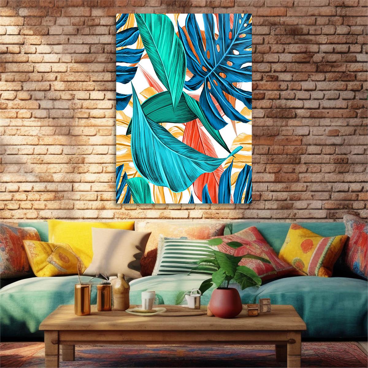 Dikey Sanat Temalı Cam Tablo 497