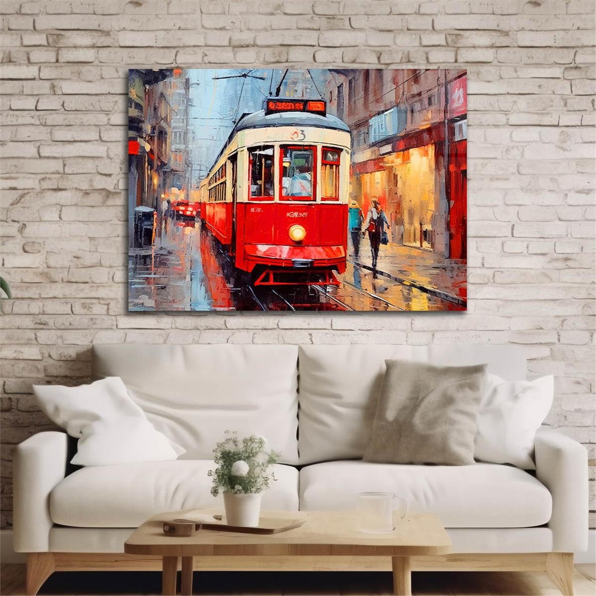 Horizontal Art-Themed Tempered Glass Wall Art 533