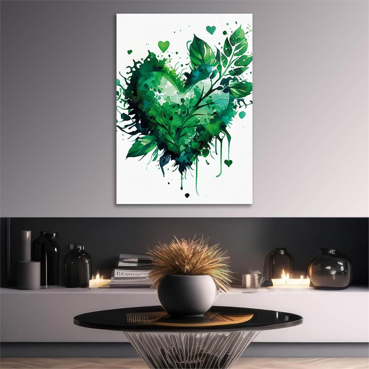 Vertical Tempered Glasss Wall Arts Natured-Themed120