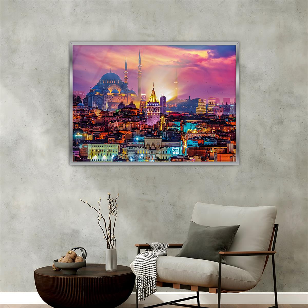 Aluminum-Framed Religious-Themed Tempered Glass Wall Art 022
