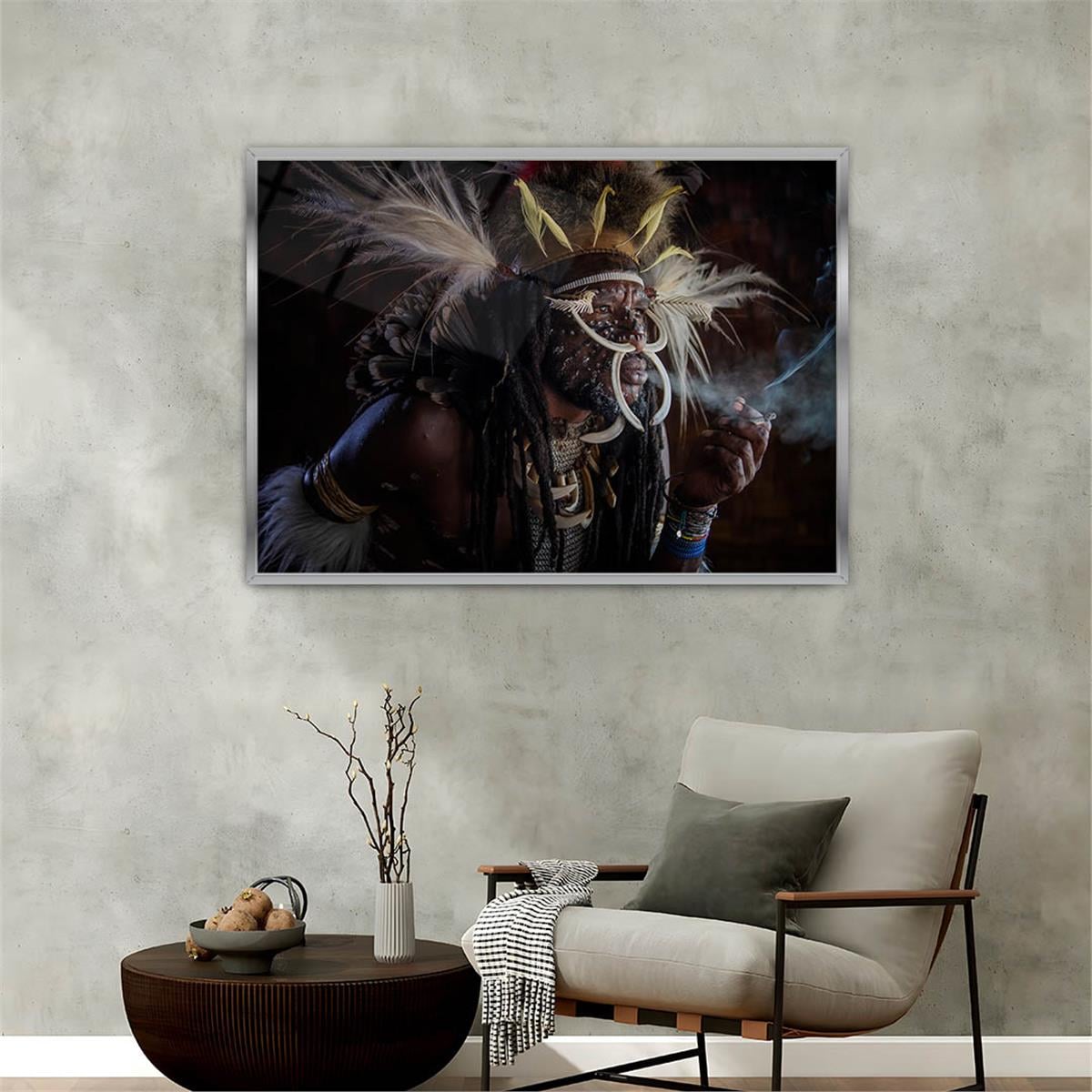 Aluminum-Framed Natured-Themed Tempered Glass Wall Art 024