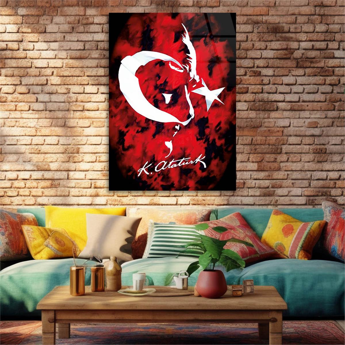 MUSTAFA KEMAL ATATÜRK Tempered Glasss Wall Art