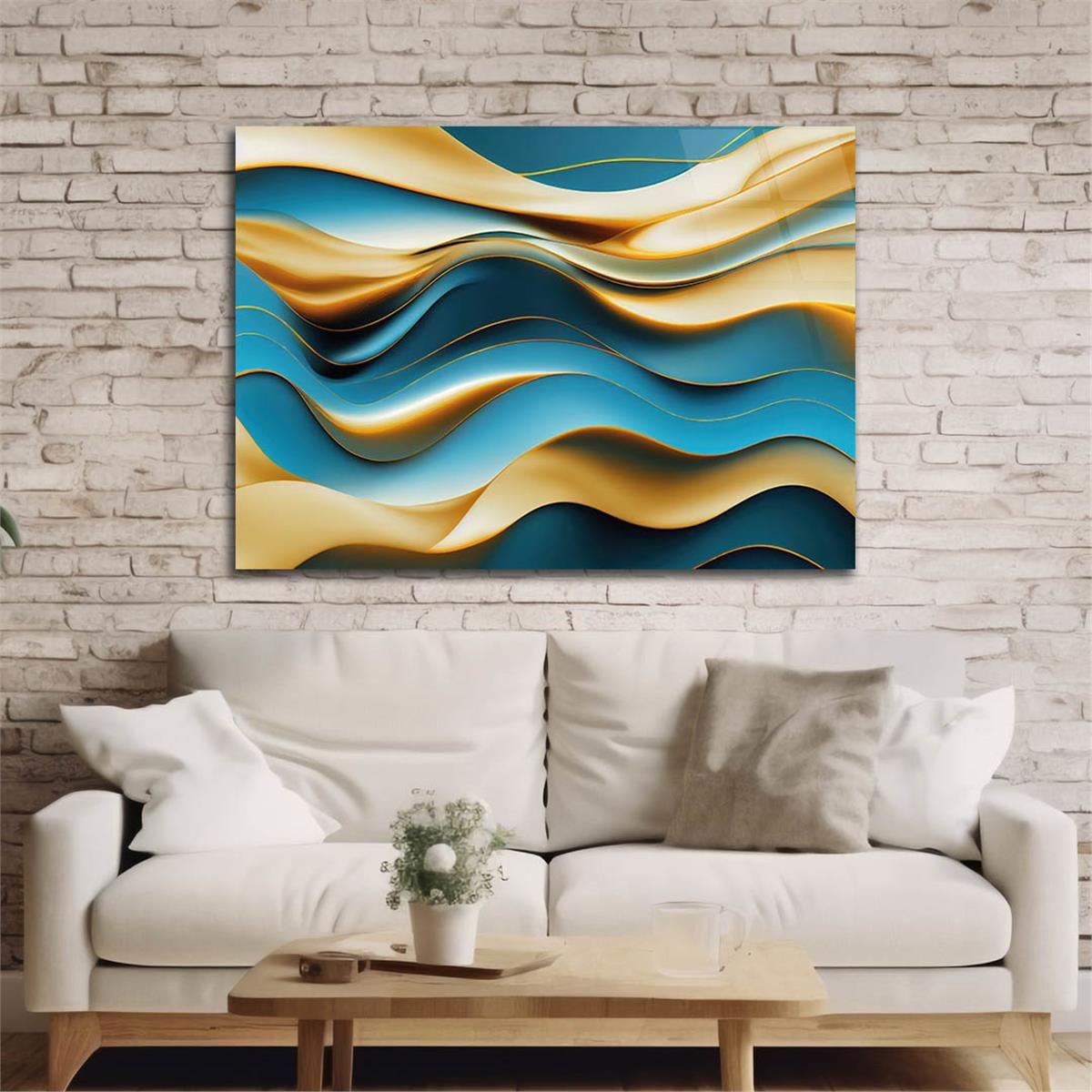 Horizontal Art-Themed Tempered Glass Wall Art 309