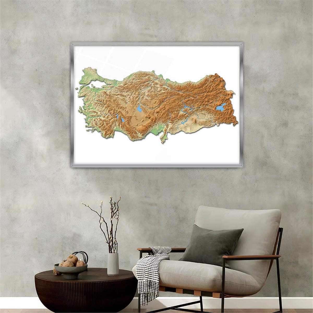 Aluminum-Framed National-Themed Tempered Glass Wall Art 016